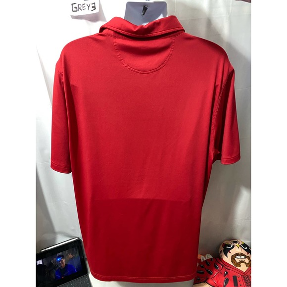 Bobby Jones Performance Golf Polo Blue Solid Men's XXL Red Short Sleeve - Picture 2 of 10